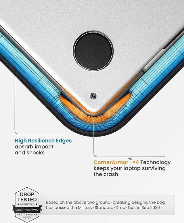 Alt view image 2 of 7 - tomtoc 360° Protective Laptop Sleeve for 13-inch MacBook Air M2/A2681 M1/A2337 2018-2022, 13 Inch MacBook Pro M2/A2686 M1/A2338 2016-2022, Water-Resistant MacBook Case with Accessory Pocket, Pink