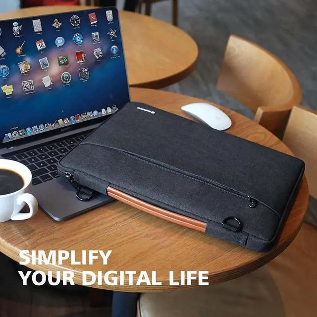 Alt view image 6 of 6 - 11-12.5 inch Laptop Sleeve Shoulder Bag for 14 MacBook Pro / 13 MacBook Pro Air / 12.9 iPad Pro 2016 2017 / New Surface Pro 8 X / 13.3 ThinkPad X13 Yoga Gen 2/14 ThinkPad X1 Carbon Gen 9
