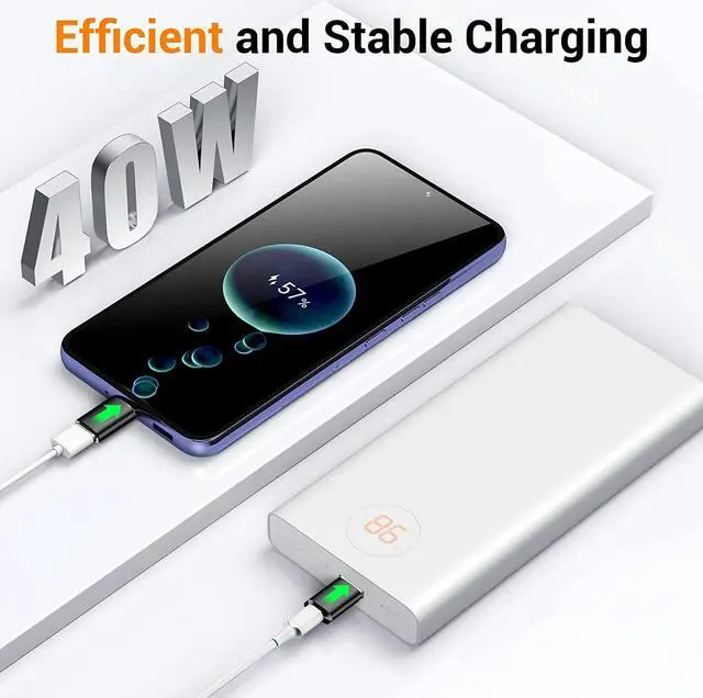 Alt view image 5 of 7 - USB to USB C Adapter 4 Pack USB C Male to USB 3.0 Female OTG Converter for iPhone 16 15 14 13 Plus Pro Max Apple Watch 10 Airpods iPad Car  Galaxy S23 S24 Ultra OTG Adapters USB to USB C