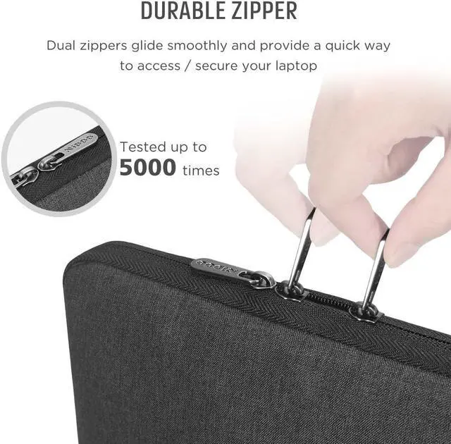 Alt view image 4 of 6 - 15.6 Laptop Sleeve & Accessory Bag for 15.6  HP  ThinkPad Laptops - Dark Grey