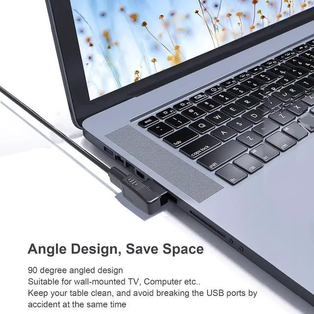 Alt view image 4 of 7 - USB 3.0 Adapter 90 Degree Male to Female Coupler Connector Plug Left Right Up Down Angle (USB 3.0 Adapter Left 2PCS)