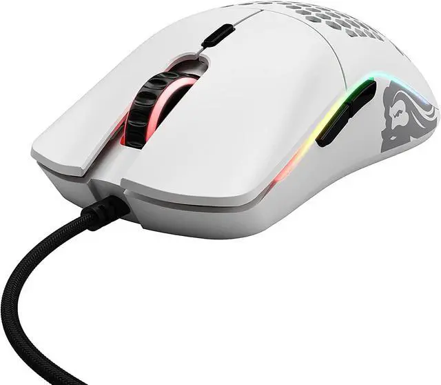 Alt view image 2 of 7 - Glorious Gaming Mouse - Model O Matte White 67 g Superlight Honeycomb USB Gaming Mouse