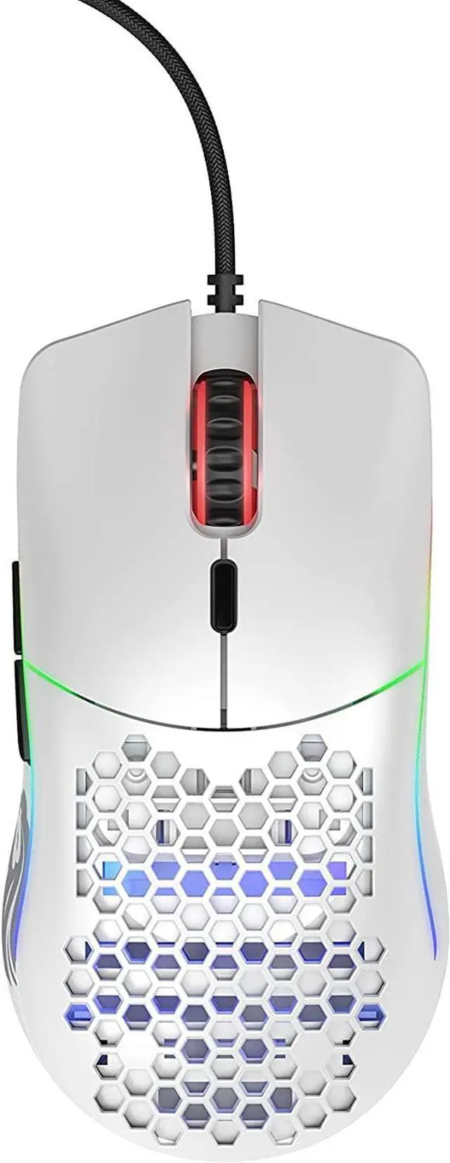 Alt view image 3 of 7 - Glorious Gaming Mouse - Model O Matte White 67 g Superlight Honeycomb USB Gaming Mouse