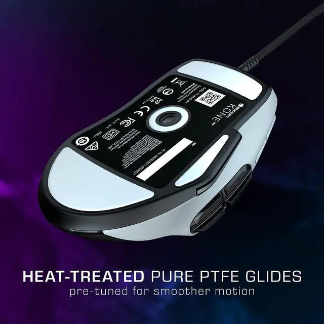 Alt view image 4 of 7 - ROCCAT Kone XP PC Gaming Mouse with 3D AIMO RGB Lighting, 19K DPI Optical Sensor, 4D Krystal Scroll Wheel, Multi-Button Design, Wired Computer Mouse - White