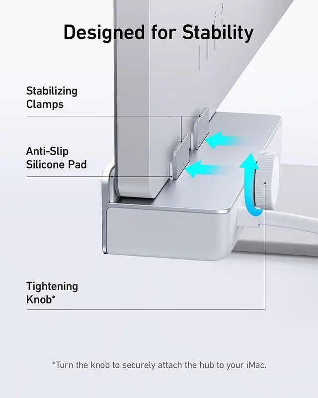 Alt view image 6 of 6 - Anker 535 USB C Hub (5-in-1), with 2 USB-A 10 Gbps Data Ports, USB-C 10 Gbps Port, SD and microSD Card Reader, for iMac Pro/iMac 24 inch 2021 / iMac 27 inch / 21.5 inch