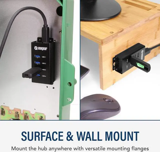 Alt view image 3 of 6 - 4-Port USB 3.2 Gen 1 Mountable Charging and Data Hub