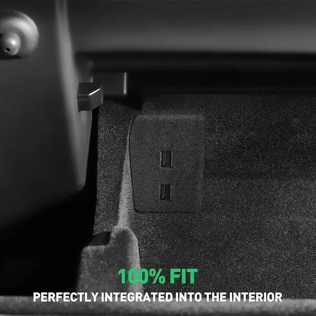 Alt view image 4 of 6 - YONZEE Glove Box USB Hub for Tesla Model 3, 4-in-1 ABS Flocking Multi Port Glove Box Hub Flash Drive Docking Station for Charging Data Transferring Games Music Model 3 Accessories