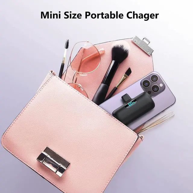 Alt view image 4 of 7 - Mini Portable Charger 5000mAh Power Bank 15w PD USB C Cell Phone Portable Power LCD Display Battery Pack Compatible with Android Phone/Samsung Galaxy S22 S21/Note/Moto/LG/Pixel /Nexus/OnePlus 9 etc