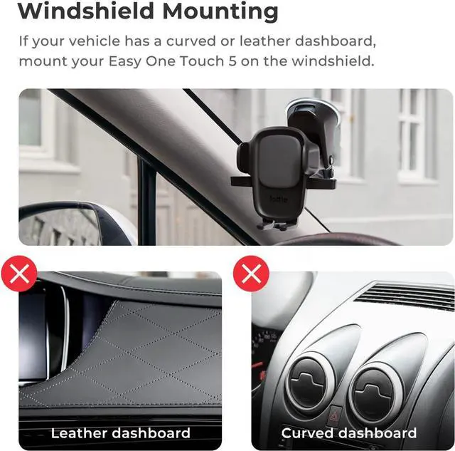 Alt view image 5 of 6 - Easy One Touch 5 Dashboard & Windshield Universal Car Mount Phone Holder Desk Stand with Suction Cup Base and Telescopic Arm for iPhone  Google  Nokia other Smartphones