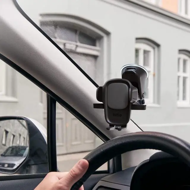 Alt view image 6 of 6 - Easy One Touch 5 Dashboard & Windshield Universal Car Mount Phone Holder Desk Stand with Suction Cup Base and Telescopic Arm for iPhone  Google  Nokia other Smartphones