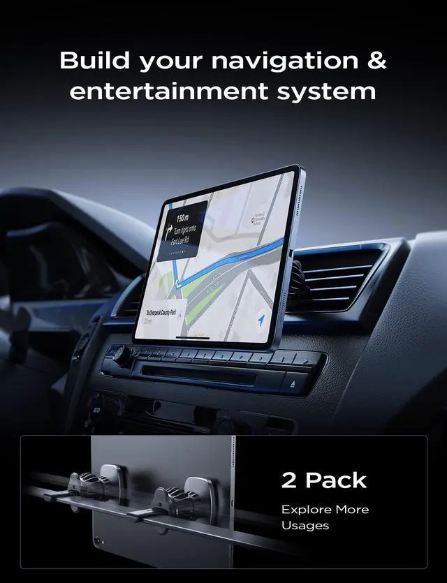 Alt view image 7 of 7 - 2 Pack Magnet for Phone Car Mount Magnetic Phone Holder for Your Car Vent 6 Military Magnets Vent Cell Phone Holder Mount for Car Plate Fit All iPhone 15/14/13 Pro Max Plus  S24