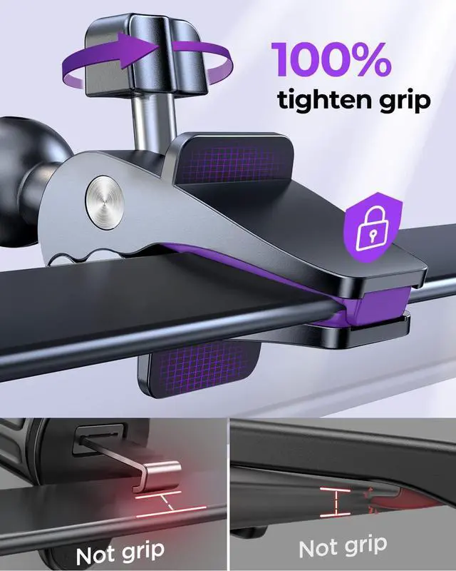 Alt view image 4 of 7 - Car Phone Holder [Thick Cases Friendly] Car Phone Holder Mount Hands-Free Phone Mount for Car Fit for iPhone for  and Smartphone