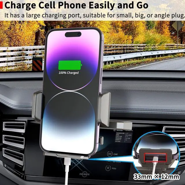Alt view image 4 of 7 - Sturdy CD Slot Phone Mount with One Hand Operation Design Hands-Free Car Phone Holder Universally Compatible with All iPhone & Android Cell Phones for Smartphone Mobile