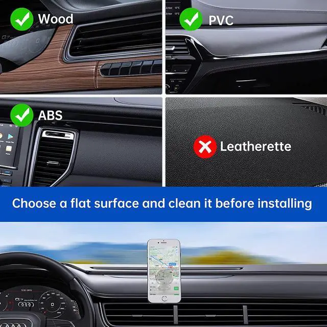 Alt view image 4 of 7 - Syncwire Magnetic Car Phone Holder for Dashboard, Cell Phone Car Kits, 360° Adjustable Magnet Cell Phone Mount Compatible with iPhone, Samsung, LG, GPS, Mini Tablet and More