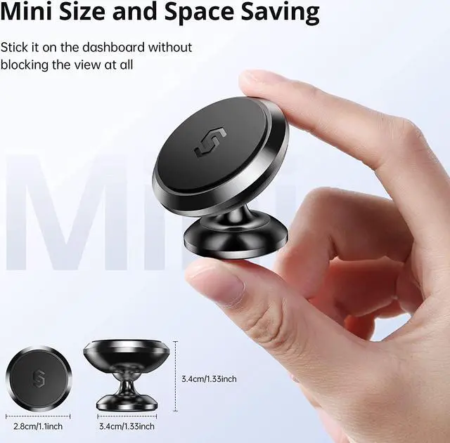 Alt view image 5 of 7 - Syncwire Magnetic Car Phone Holder for Dashboard, Cell Phone Car Kits, 360° Adjustable Magnet Cell Phone Mount Compatible with iPhone, Samsung, LG, GPS, Mini Tablet and More