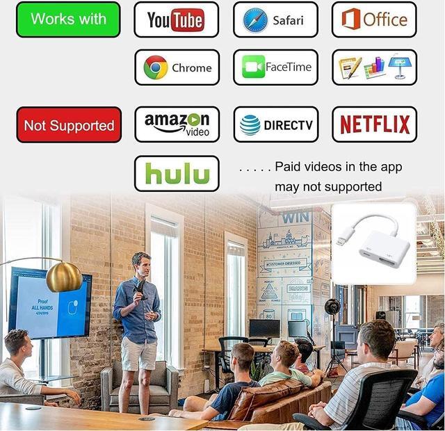 Alt view image 5 of 7 - [Apple MFi Certified] Apple Lightning to HDMI Adapter for iPhone to TV 1080P Digital AV Adapter Sync Screen Connector Cable Compatible for iPhone 14 13 12 11 XS XR X 8 iPad to HDTV Projector Monitor