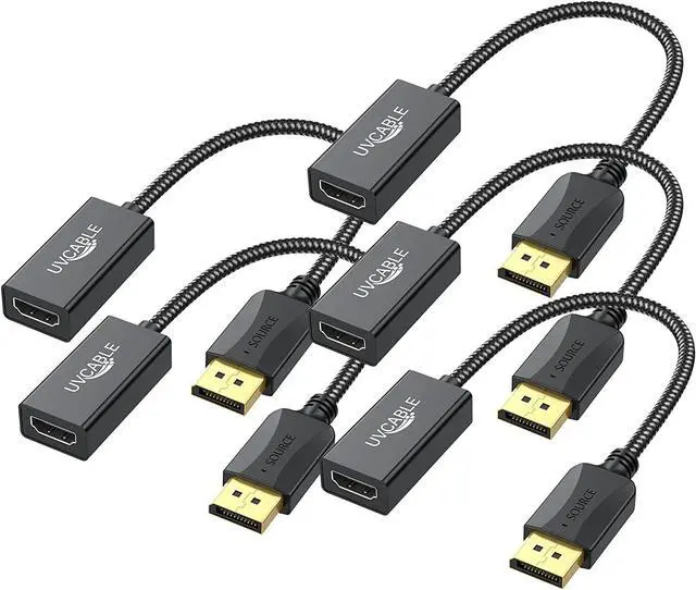 Main image of DisplayPort to HDMI Adapter 5-Pack Display Port DP to HDMI Adapter Cable Male to Female Compatible with Computer Monitor TV Projector (5 Black)