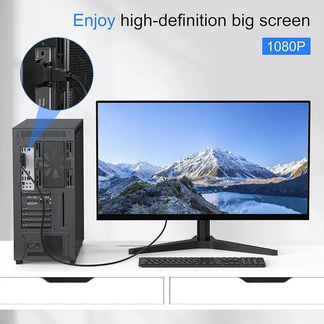 Alt view image 7 of 7 - DVI to HDMI Adapter 2-Pack Bidirectional Female HDMI to DVI-D(24+1) Male Adapter with Gold-Plated for Computer Monitor Projector TV PS3/4/5 Nintendo Switch and More