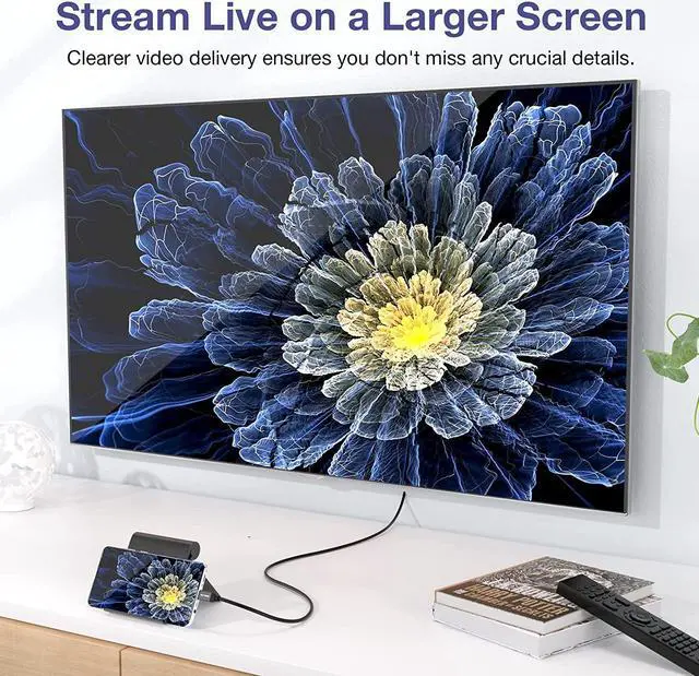 Alt view image 5 of 7 - USB C to HDMI 2.1 Adapter, 8K@60Hz USB-C Female to HDMI Male Converter, Support 8K, 4K@120Hz, 2K@240Hz, HDR, VRR, FreeSync, Type C Thunderbolt 3/4 Compatible for Steam Deck, MacBook, iPad Pro, Dell