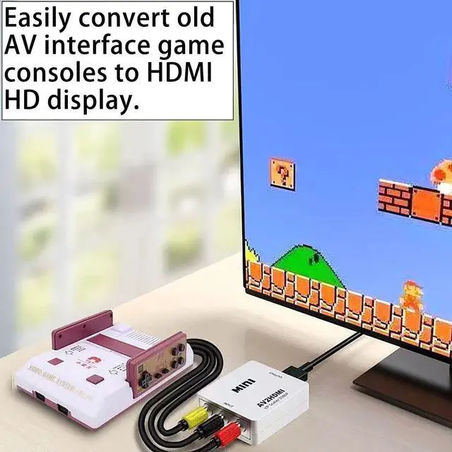 Alt view image 6 of 7 - RCA to hdmi Converter(av to hdmi Converter) RCA to hdmi Adapter Convert Old-Fashioned Devices to HDMI Optionalav to hdmi,hdmi to av,av to vga,vga to av,vga to hdmi,hdmi to vga