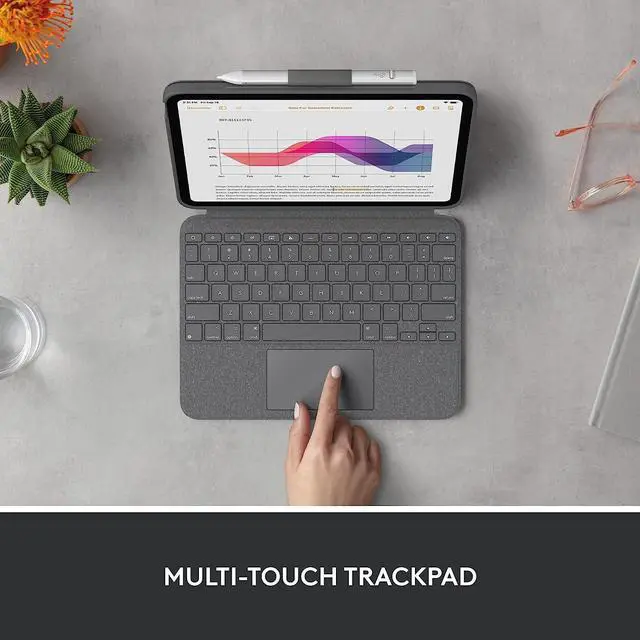 Alt view image 4 of 7 - Combo Touch for iPad (10th gen)-OXFORD GREY-US-OTHER- 920-011293