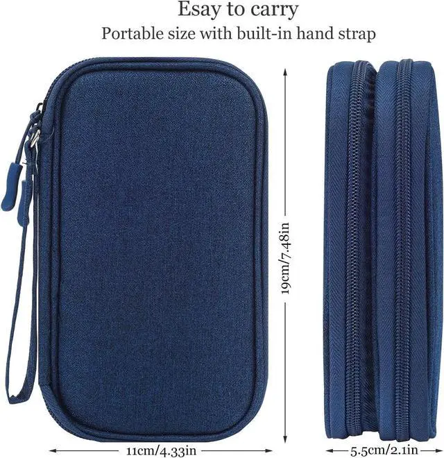 Alt view image 3 of 7 - Portable Waterproof Electronics Accessories Case and Organizer Bag for Cables USB Drives and Chargers