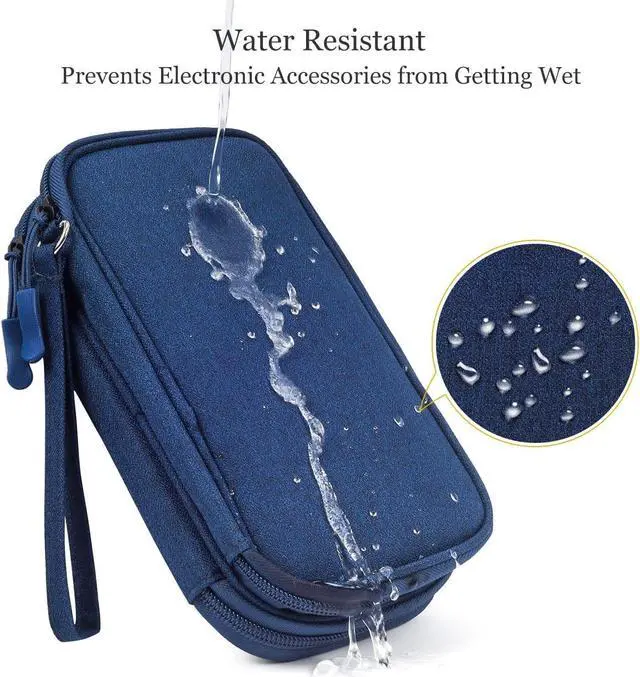 Alt view image 6 of 7 - Portable Waterproof Electronics Accessories Case and Organizer Bag for Cables USB Drives and Chargers