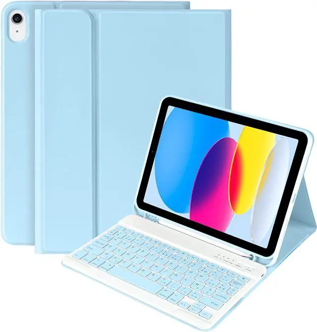 Main image of iPad 10th Generation Case with Keyboard(10.9",2022)(Only Compatible with 10th Generation 2022)-Keyboard Case with Pencil Holder,Detachable Bluetooth Keyboard Smart Case for iPad 10.9" 10th Gen(2022)