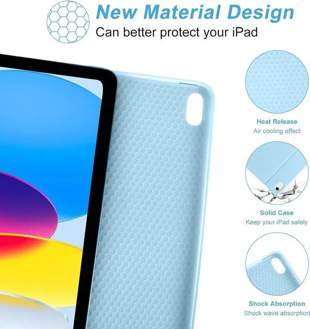 Alt view image 5 of 7 - iPad 10th Generation Case with Keyboard(10.9",2022)(Only Compatible with 10th Generation 2022)-Keyboard Case with Pencil Holder,Detachable Bluetooth Keyboard Smart Case for iPad 10.9" 10th Gen(2022)