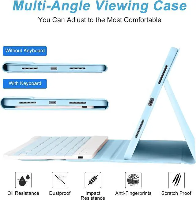 Alt view image 6 of 7 - iPad 10th Generation Case with Keyboard(10.9",2022)(Only Compatible with 10th Generation 2022)-Keyboard Case with Pencil Holder,Detachable Bluetooth Keyboard Smart Case for iPad 10.9" 10th Gen(2022)