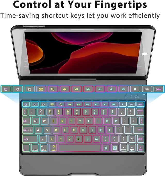 Alt view image 6 of 7 - MMK for iPad 6th Generation Case with Keyboard, Black