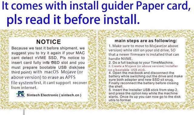 Alt view image 3 of 7 - NGFF M.2 nVME SSD Adapter Card for Upgrade 2013-2015 Year Macs(Not Fit Early 2013 MacBook Pro)