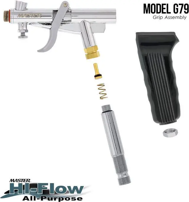 Alt view image 4 of 7 - Airbrush Model G79 All-Purpose Precision Fixed Dual-Action Trigger Style