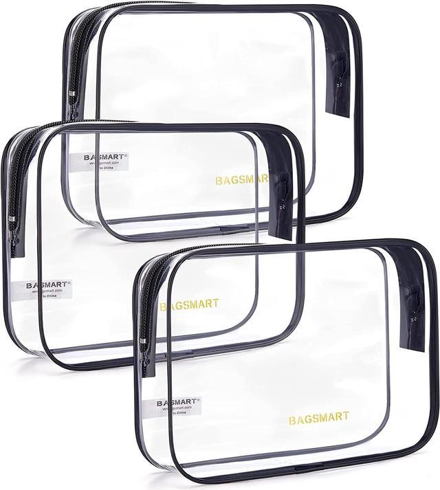 4 Pack Clear Toiletry Bag,TSA Approved Quart Size Carry-On