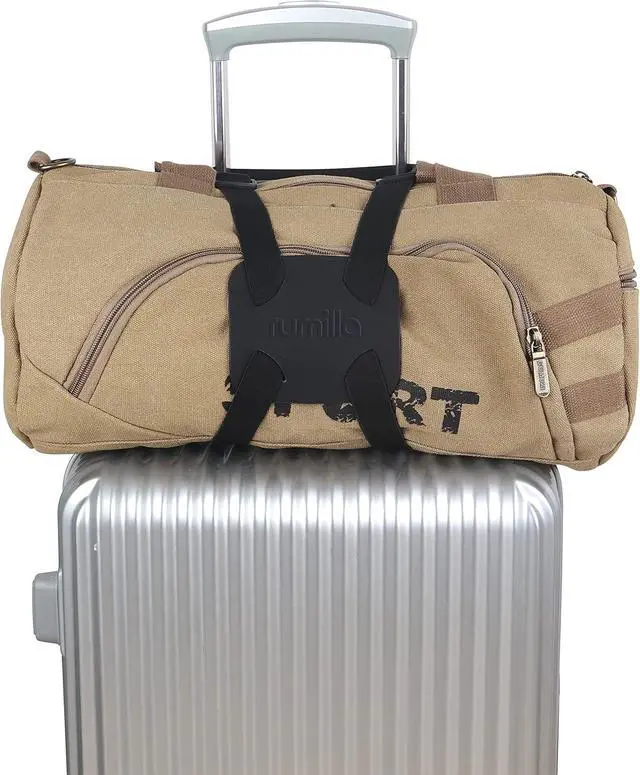 Alt view image 3 of 5 - Luggage Straps Bag Bungee Luggage Straps Suitcase Adjustable BeltAdd a Bag Easy to Travel Suitcase Elastic Strap Belt (Black)