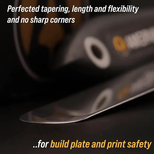 Alt view image 5 of 7 - Premium 3D Print Removal Tool Kit - Durable 3D Printer Tools with Sturdy Comfort Grips Sharp and Hardened Blades for Easy Separation of Prints Knife and Spatula Set of 2 - Enhanced Version
