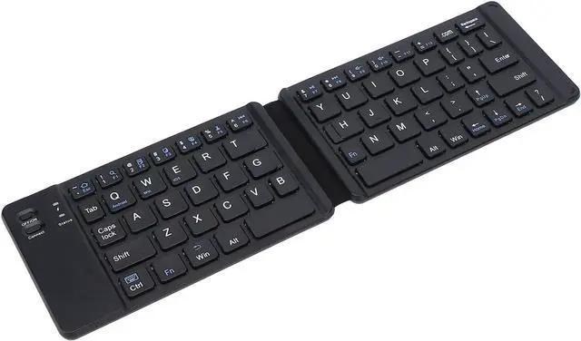 Main image of PUSOKEI Foldable Keyboard, Folding Keyboard Portable Keyboard Foldable Keyboard BT3.0 Fast Typing Silent 120mAh Battery Compact Size Wide Compatibility Mini Wireless Keyboard(Black)