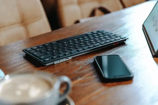 Alt view image 4 of 5 - Cherry KW 9200 Mini Wireless Rechargable Compact Keyboard. with Bluetooth 5.0 and Wired Connectivity