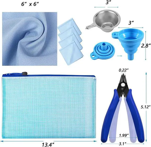 Alt view image 5 of 5 - LCD 3D Printer Accessories Resin Tool Kit Includes Stainless Steel Funnel, Resin Filter, Silicone Pad, Photosensitive Resin Bottle, Basic Tools for SLA/DLP Printing