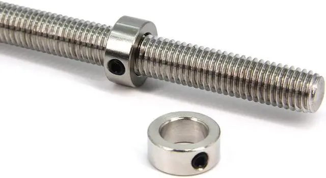 Alt view image 5 of 7 - 10PCS/Pack Silver 12mm Bore Shaft Lock Collar T12 Lead Screw Lock Ring Stainless Steel Material Isolation for 3D Printer Accessories(12mm-Silver)