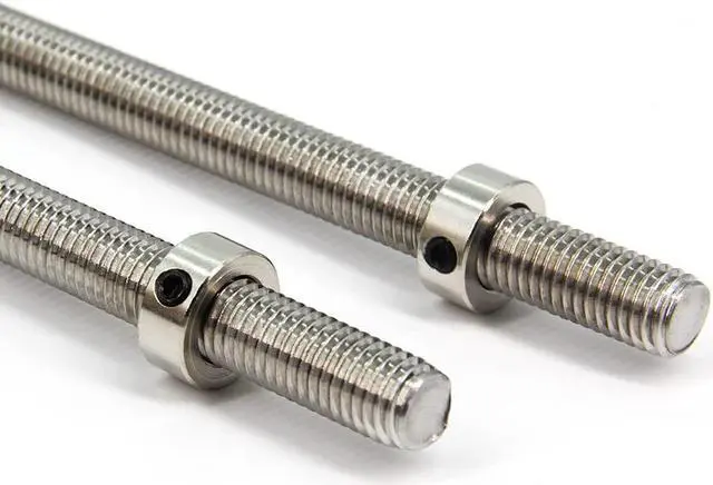 Alt view image 6 of 7 - 10PCS/Pack Silver 12mm Bore Shaft Lock Collar T12 Lead Screw Lock Ring Stainless Steel Material Isolation for 3D Printer Accessories(12mm-Silver)