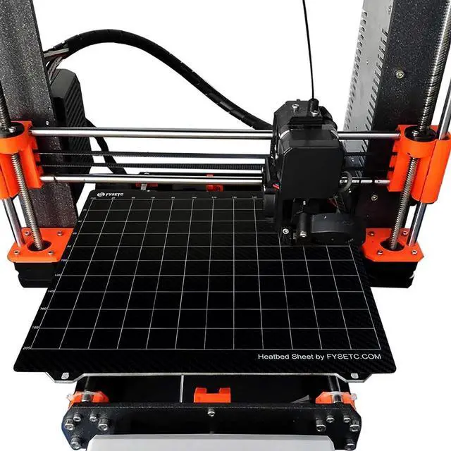 Alt view image 3 of 5 - FYSETC Prusa Build Plate MK52 MK3S+ MK4 Spring Steel Surface: Textured PEI - PET-CF Double-Sided Flexible PEI Sheet 253.8x241mm Hot Bed Cover for Filament PLA ABS for MK2 MK2.5 MK3 MK3S 3D Printer