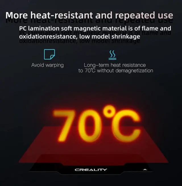 Alt view image 6 of 7 - Creality Ender 3 Build Plate Ultra Removable Magnetic 3D Printer Build Surface Heated Bed Cover for Ender 3/Ender 3 Pro/Ender 3 V2/Ender 3 V2 Neo/Ender 3 Neo/Ender 3 S1/Ender 5 Pro 235X235MM