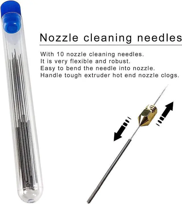 Alt view image 4 of 7 - MK8 Nozzles 25 pcs 0.4mm 3D Printer Brass Nozzles CR-10 Nozzle with DIY Tools and A Ten-Grid Parts Box for CR-8 / CR-10 / Ender 3 / Ender 3S / 5/6 and so on