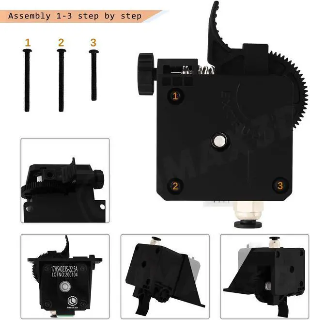 Alt view image 6 of 6 - Titan Extruder Parts 3D Printer Stock Feeder Compatible with ANYCUBIC Mega S X Series,CR10,Ender 3 Series DIY 3D Printer, ED3 V6 Hotend J-Head Bowden Mounting Bracket 1.75mm PLA Filament