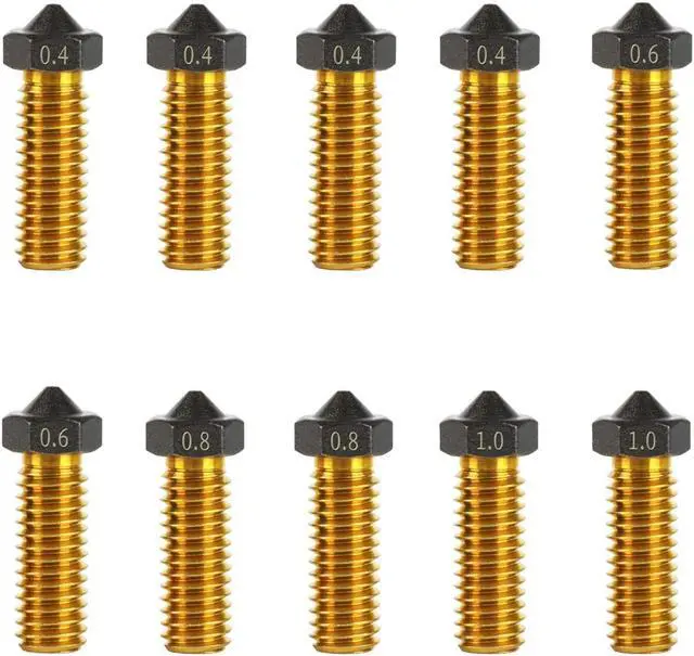 Main image of IdeaFormer-3D 10Pcs Volcano PTFE Nozzles 0.4/0.6/0.8/1.0 Hotend Extruder PTFE Volcano Nozzle for Artillery Genius, Sidewinder X1, X2, for Anycubic Vyper, Kobra Plus/Max, for Flsun V400/Super Racer