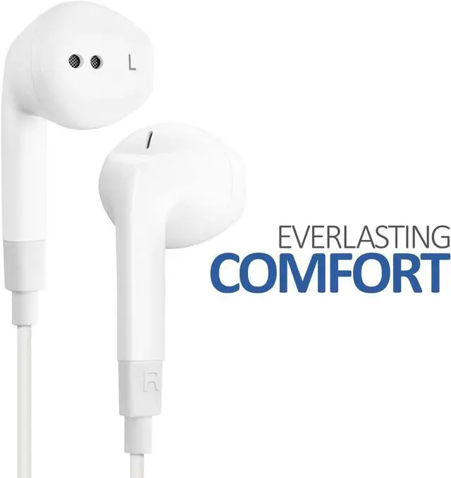 Alt view image 5 of 7 - FEROX Wired Earbuds in-Ear Headphones 5 Year Warranty Earphones with Microphone Noise Isolation Corded for 3.5mm Jack Ear Buds for iPhone Samsung Computer Laptop Kids School Students