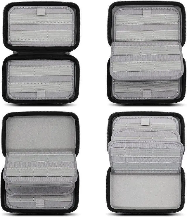 Alt view image 2 of 7 - sisma 80 Switch Game Case Compatible with Nintendo Switch/Switch 2 Games or PS Vita Cartridges, Hard Shell Game Card Holders Organizer Storage Case Carrying Bag Black