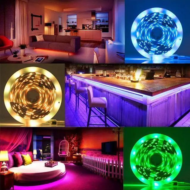 Alt view image 7 of 7 - 65.6ft Led Strip Lights Ultra Long RGB Color Changing LED Light Strips Kit with 44 Keys Ir Remote Led Lights for Bedroom Kitchen Home Decoration