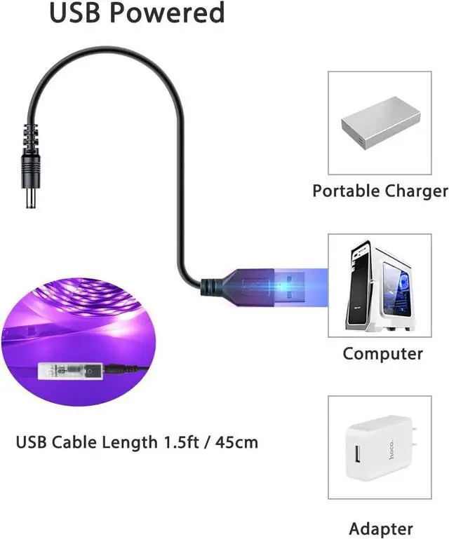 Alt view image 4 of 7 - Led Strip Lights Battery Powered 32ft USB Led Light Strip with Music Sync App Control Remote RGB Color Changing Battery Operated LED Lights for Bedroom TV Home and DIY Decoration